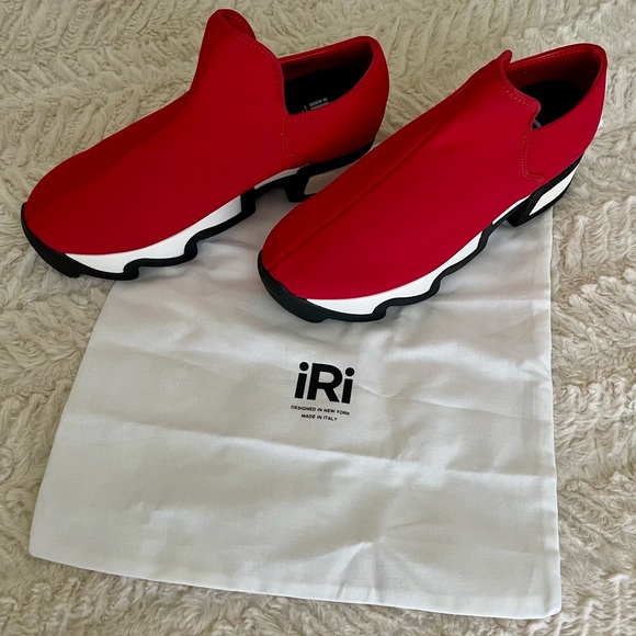 iRi NYC New Wes 1 Red Low Top Sneakers Made in Italy - Picture 4 of 7